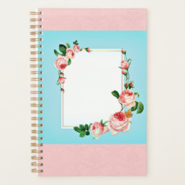 Rosa och blå Blommigt design din egen Vintage