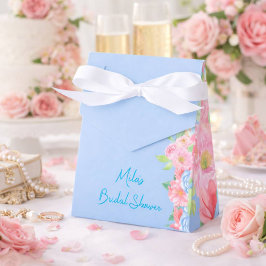rosa och blå blommor presentaskar