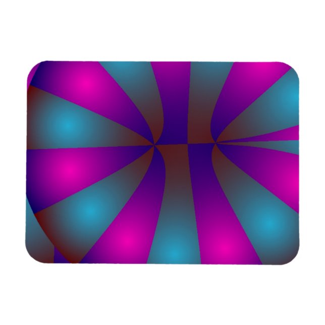 Rosa och blå Donuts Magnet (Horisontell)