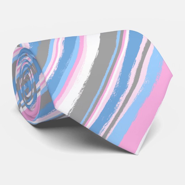 Rosa och blå dubbelsidig Bröllop Slips (Rullad)