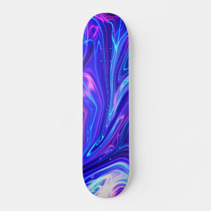 Rosa och blå Galaxy-Abstrakt Mini Skateboard Bräda 18,5 Cm