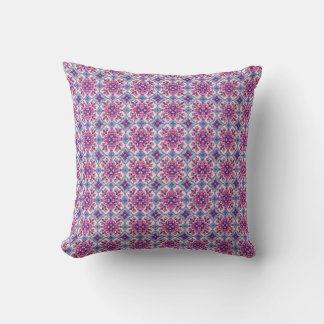 Rosa och Blå Kakeldesign Kudde