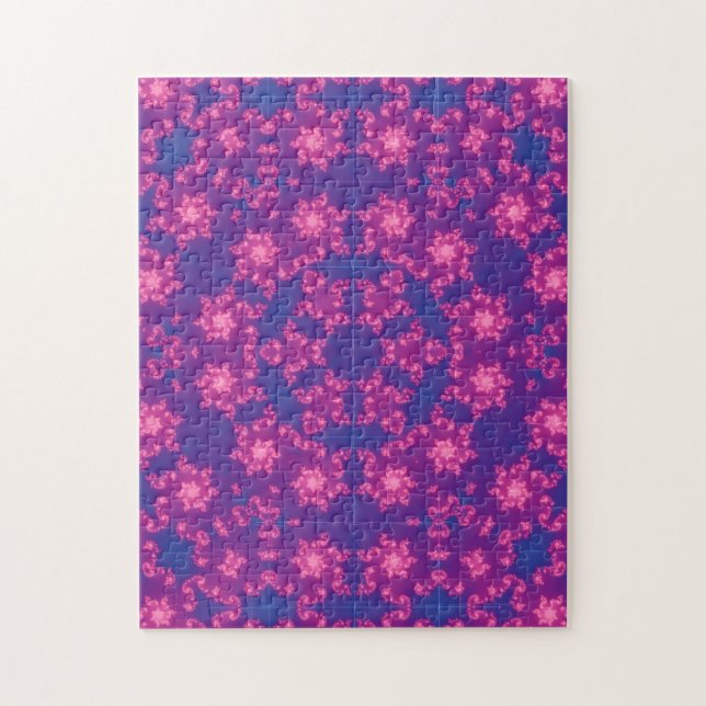 Rosa och blå Kaleidoskop-gradient Pussel (Vertikal)