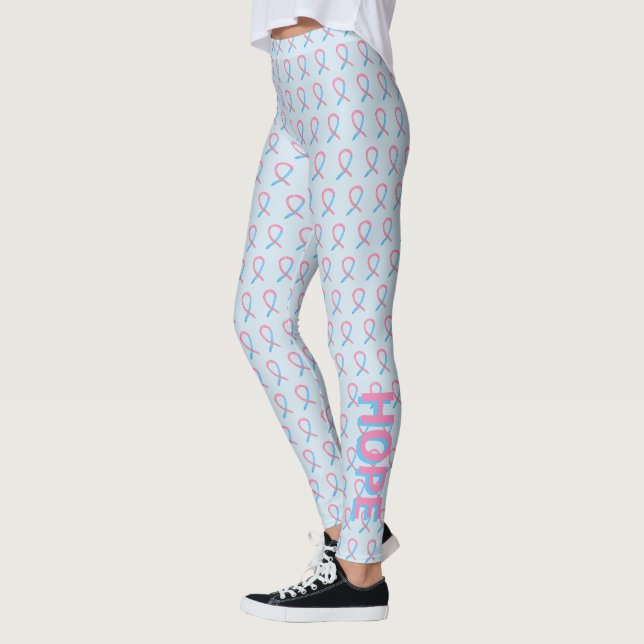 Rosa och Blå Medvetandeslips Ordbok Leggings (Vänster)