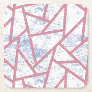 Rosa och blå mosaik mönster underlägg papper kvadrat