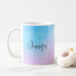 Rosa och blå pastellövertoning Himlar Kaffemugg