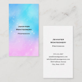Rosa och blå pastellövertoning Himlar Visitkort