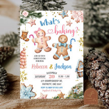 Rosa och Blå Pepparkakscookies Könsbestämning