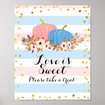 Rosa och blå Pumpkin Kärlek är ett svalt tecken