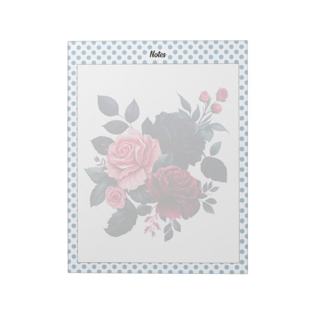 Rosa och blå Ro Anteckningsblock (Roterad)