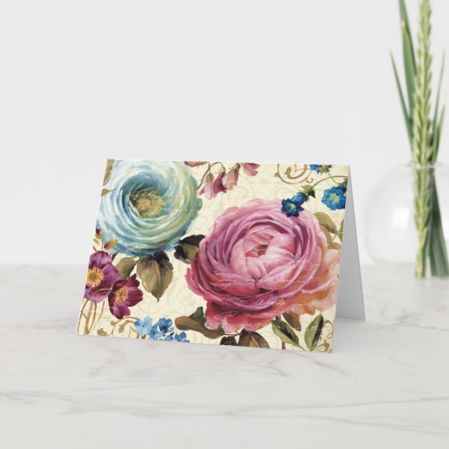 Rosa och Blå Ro Kort (Framsida)