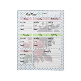 Rosa och blå Ro-måltider Anteckningsblock