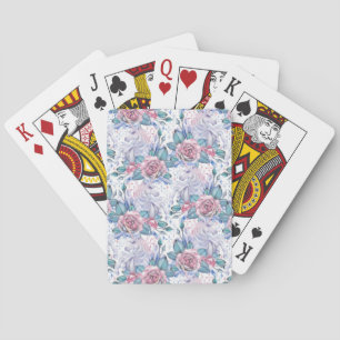 Rosa och blå Ro Mönster Casinokort