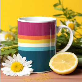 Rosa och blå skuggor Rand Kaffemugg