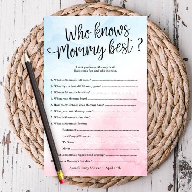 Rosa och blå som känner till Mamman Pappert spelko Flygblad (Skapare uppladdad)