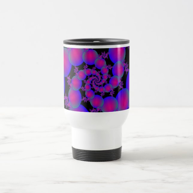 Rosa och Blå Spiral Bubbles Mugg (Center)