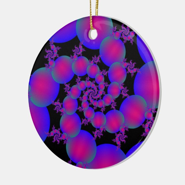 Rosa och blå Spiral-bubblor Julgransprydnad Keramik (Vänster)