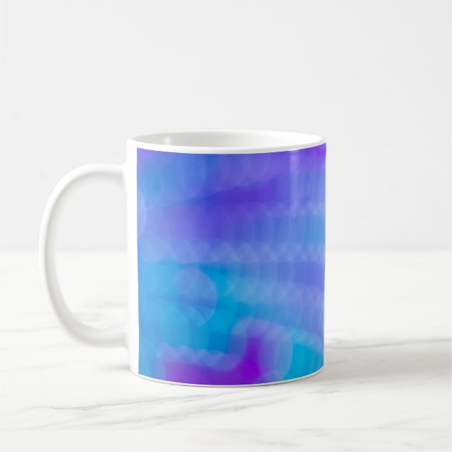 Rosa och blå strimlad textilvara kaffemugg (Vänster)