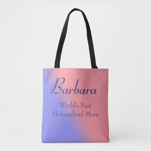 Rosa och Blå världens bästa hemskola Mamma Tygkasse (Framsida)