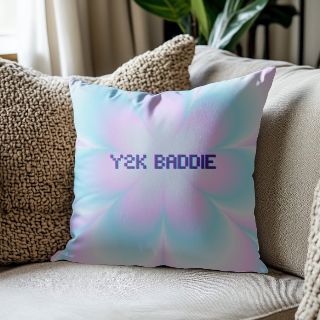Rosa och Blå Y2K Baddie Kastar Kudd Kudde (Skapare uppladdad)