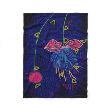 Rosa och blåa blommor