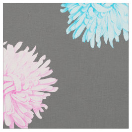 Rosa och Blåa blommor Tyg