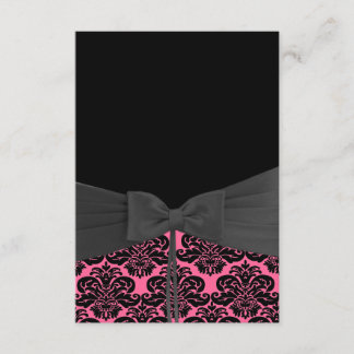 ROSA- och BLACK-DAMASK-inbjudan Inbjudningar