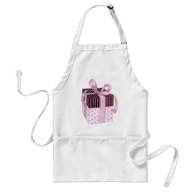 Rosa och Black Gift Apron Förkläde (Framsidan)