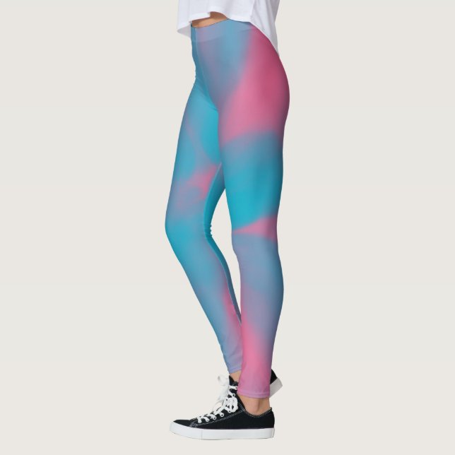 Rosa och blåfärgning leggings (Vänster)