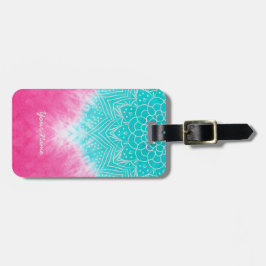 Rosa- och blåfärgningsfärg med Mandala Sway i Stil Bagagebricka