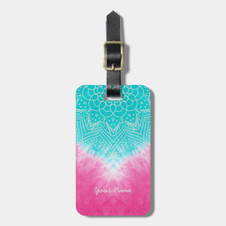 Rosa- och blåfärgningsfärg med Mandala Sway i Stil Bagagebricka