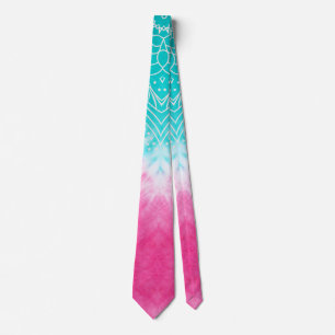 Rosa- och blåfärgningsfärg med Mandala Sway i Stil Slips