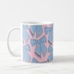 Rosa och blåkam kaffemugg