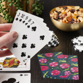 Rosa och blåkosmos casinokort