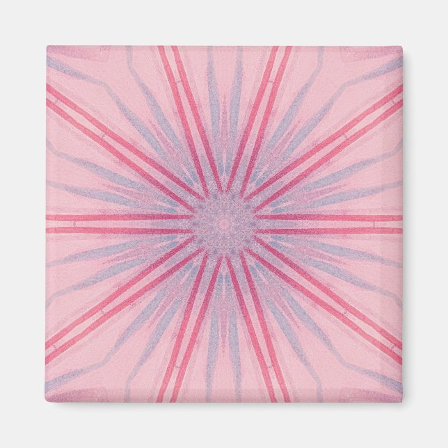Rosa och blåsor Kaleidoscope Magnet (Framsidan)
