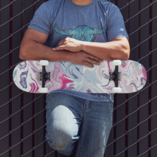 Rosa och blått akrylat mini skateboard bräda 18,5 cm