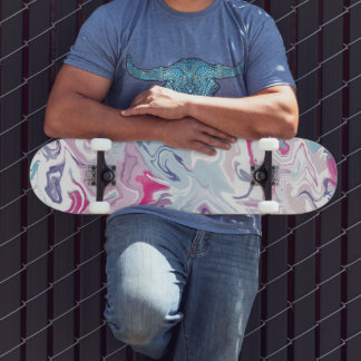 Rosa och blått akrylat mini skateboard bräda 18,5 cm