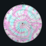 Rosa och blått bomullsbergart, Färg Marble Darttavla<br><div class="desc">Vätskerättigad rosa av marmor med vinkar abstrakt och tårblått och vitt snurrande.</div>