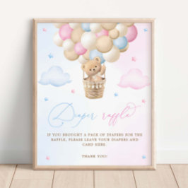 Rosa och blått Gender Poster Raffle