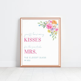 Rosa och blått hur många Kisses-Möhippa-tecken Poster