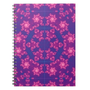 Rosa och blått Kaleidoskop-kolonn Anteckningsbok