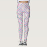 Rosa och blått kontrollerad leggings<br><div class="desc">Rosa och blå skinka</div>