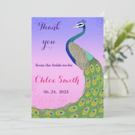 Rosa och blått möhippa under djurart tack kort