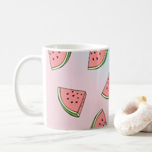 Rosa och blått mönster-pastellisammet kaffemugg