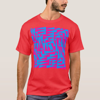 Rosa och blått t shirt