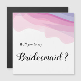 Rosa och blått vatten kommer du att bli min brides magnetisk inbjudningskort