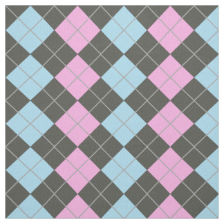 Rosa- och blåttArgyle mönster Tyg