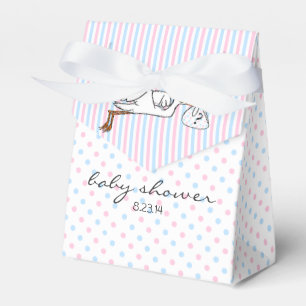 Rosa- och blåttgender avslöjer baby shower presentaskar