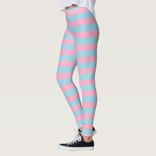 Rosa- och blåttrandar leggings