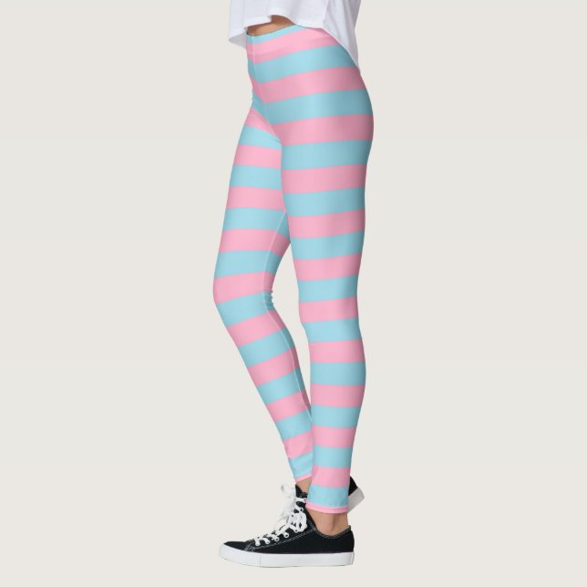 Rosa- och blåttrandar leggings (Vänster)